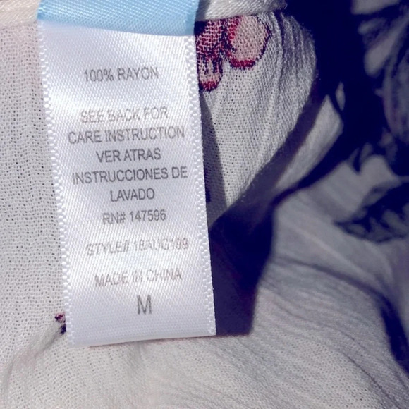 M Fasis medium floral tie front button summer top - Picture 5 of 5